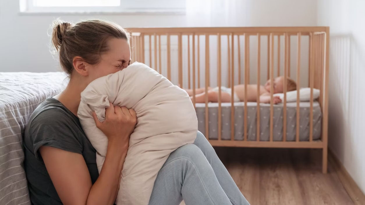 image The mental strain of giving birth