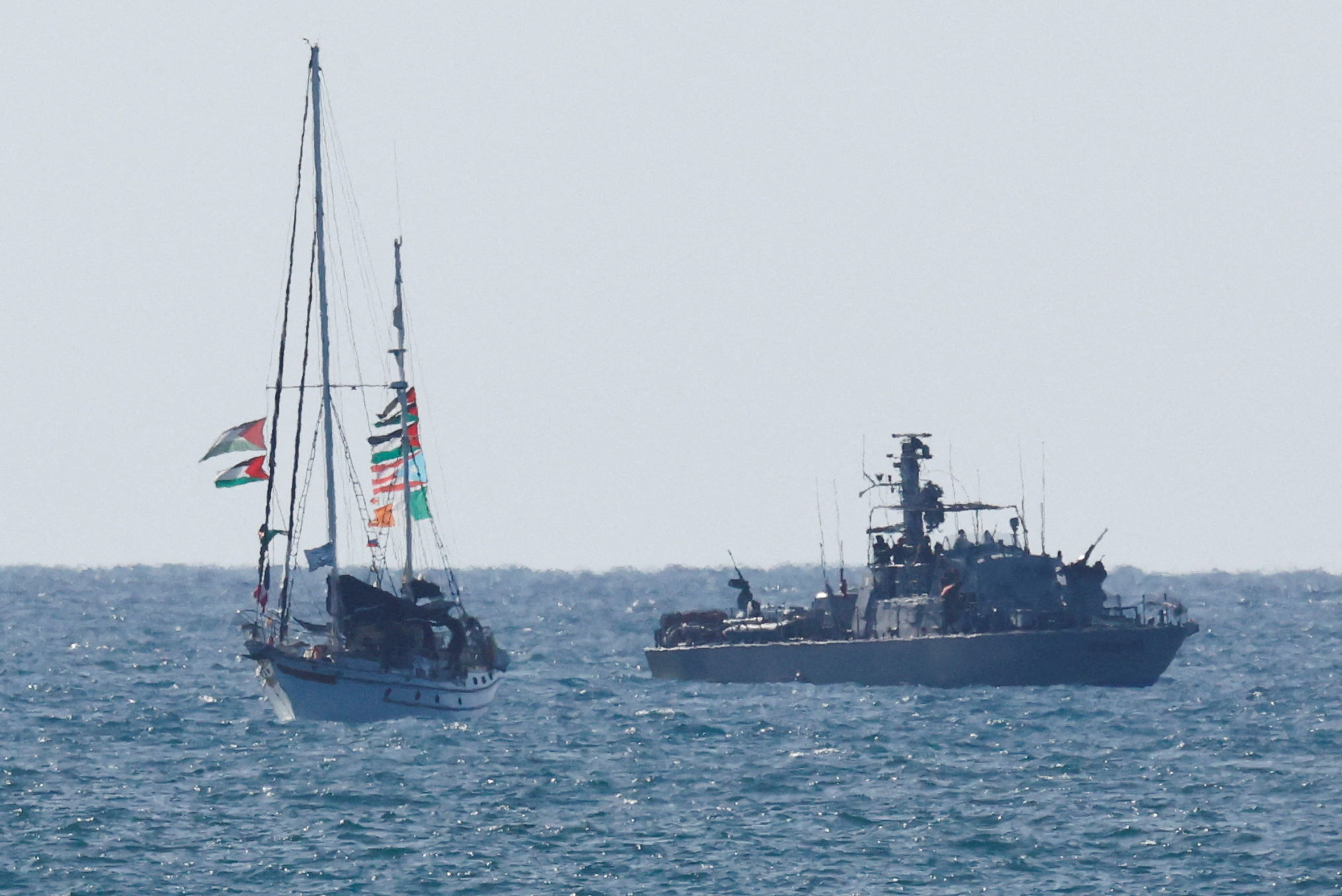 image Gaza flotilla boat docks in Cyprus