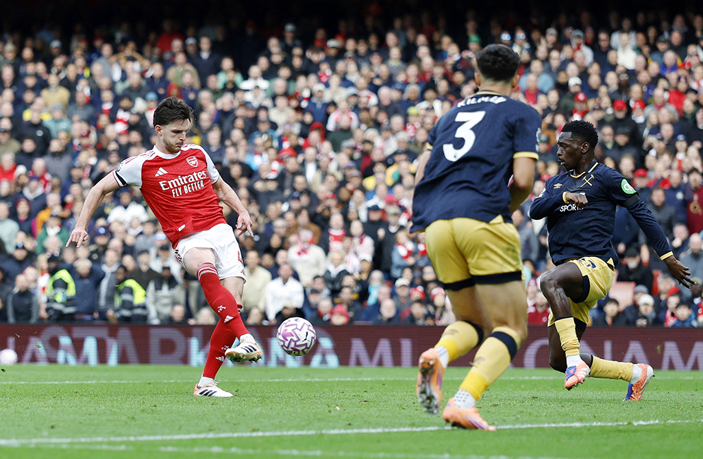 image Rice on target as Arsenal beat West Ham in Arteta&#8217;s 300th game