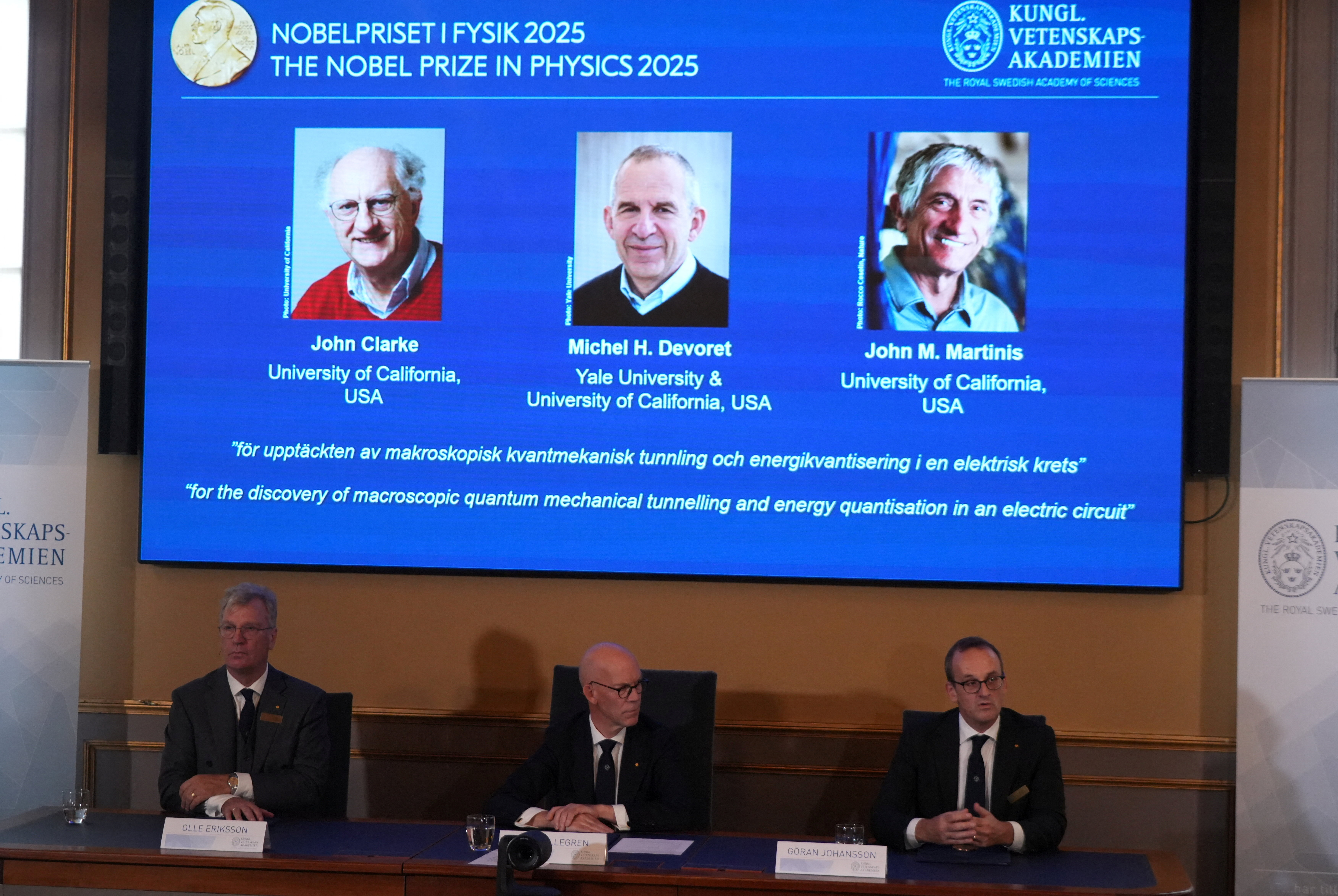 cover Trio win Nobel prize for revealing quantum physics in action