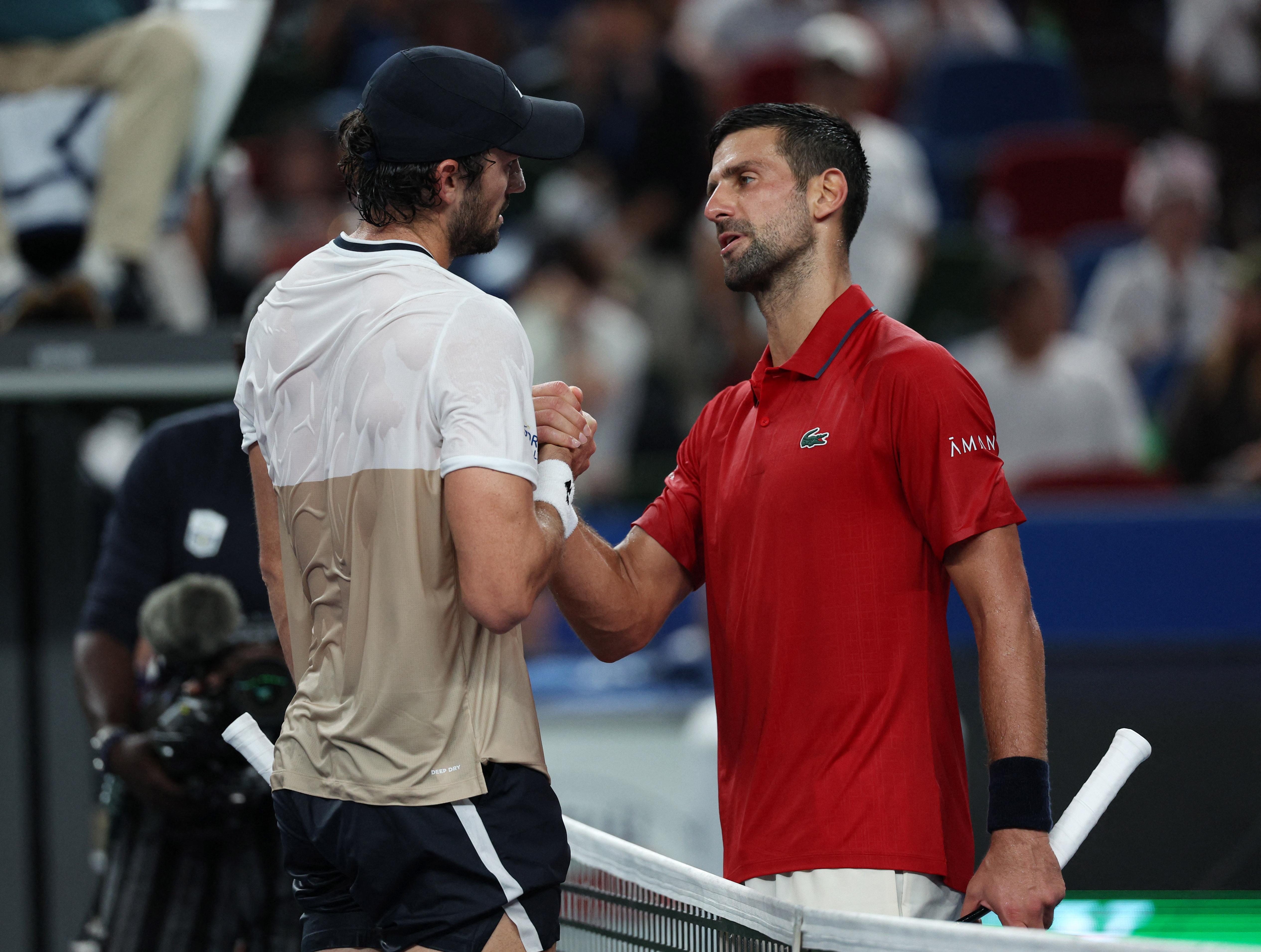 image Vacherot stuns Djokovic to reach Shanghai final