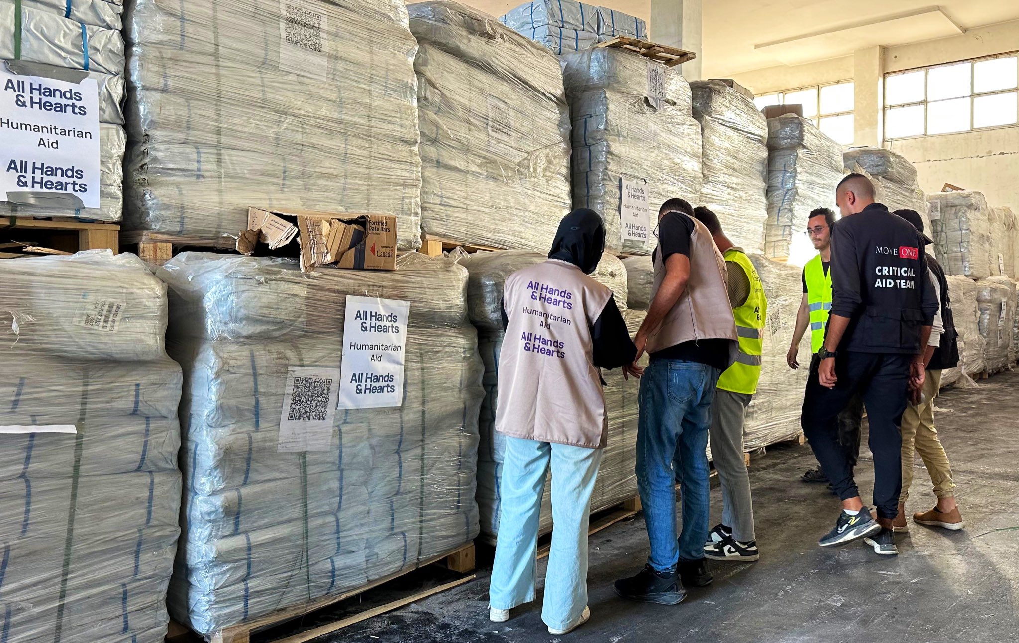cover Cypriot shelters sent via Amalthea arrive in Gaza