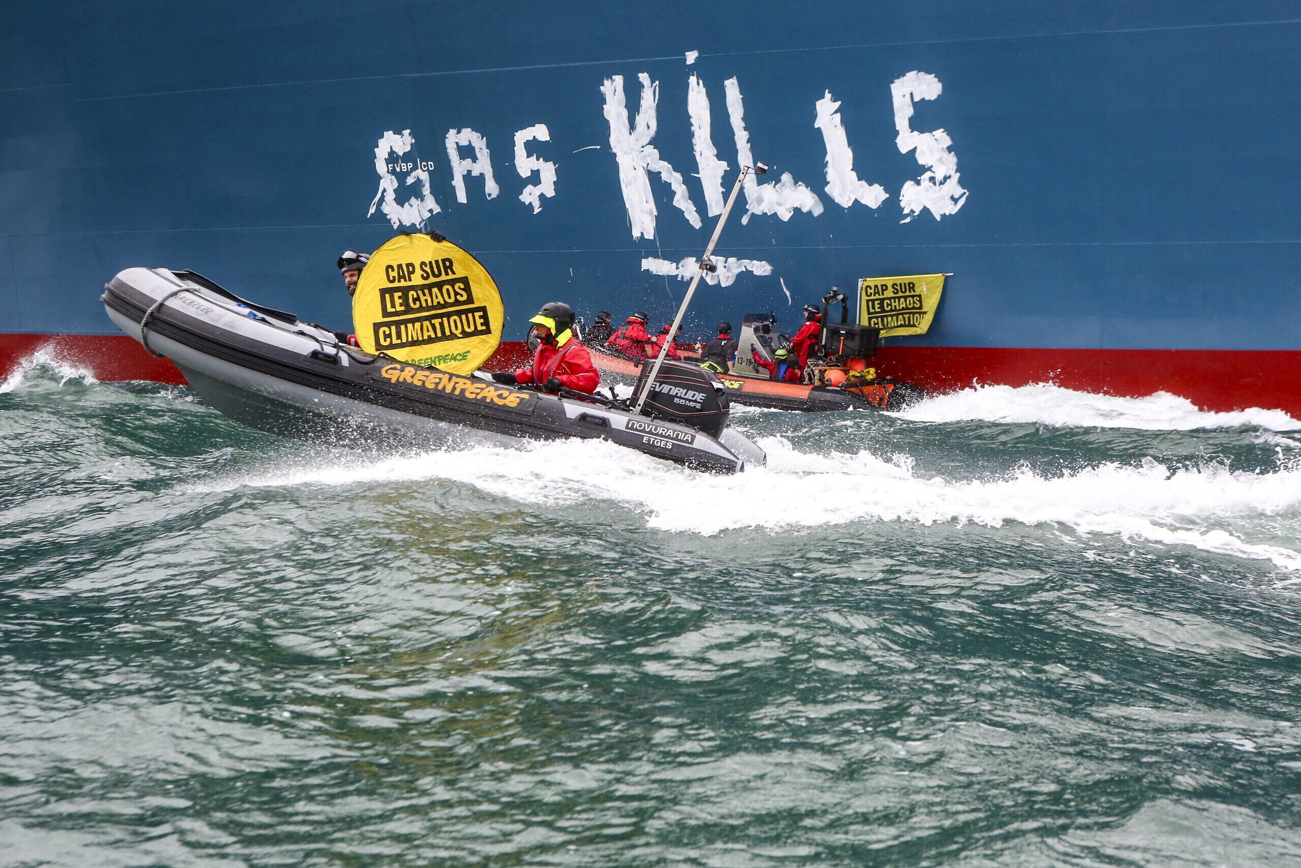 image LNG tankers diverted from Belgian terminal amid Greenpeace blockade