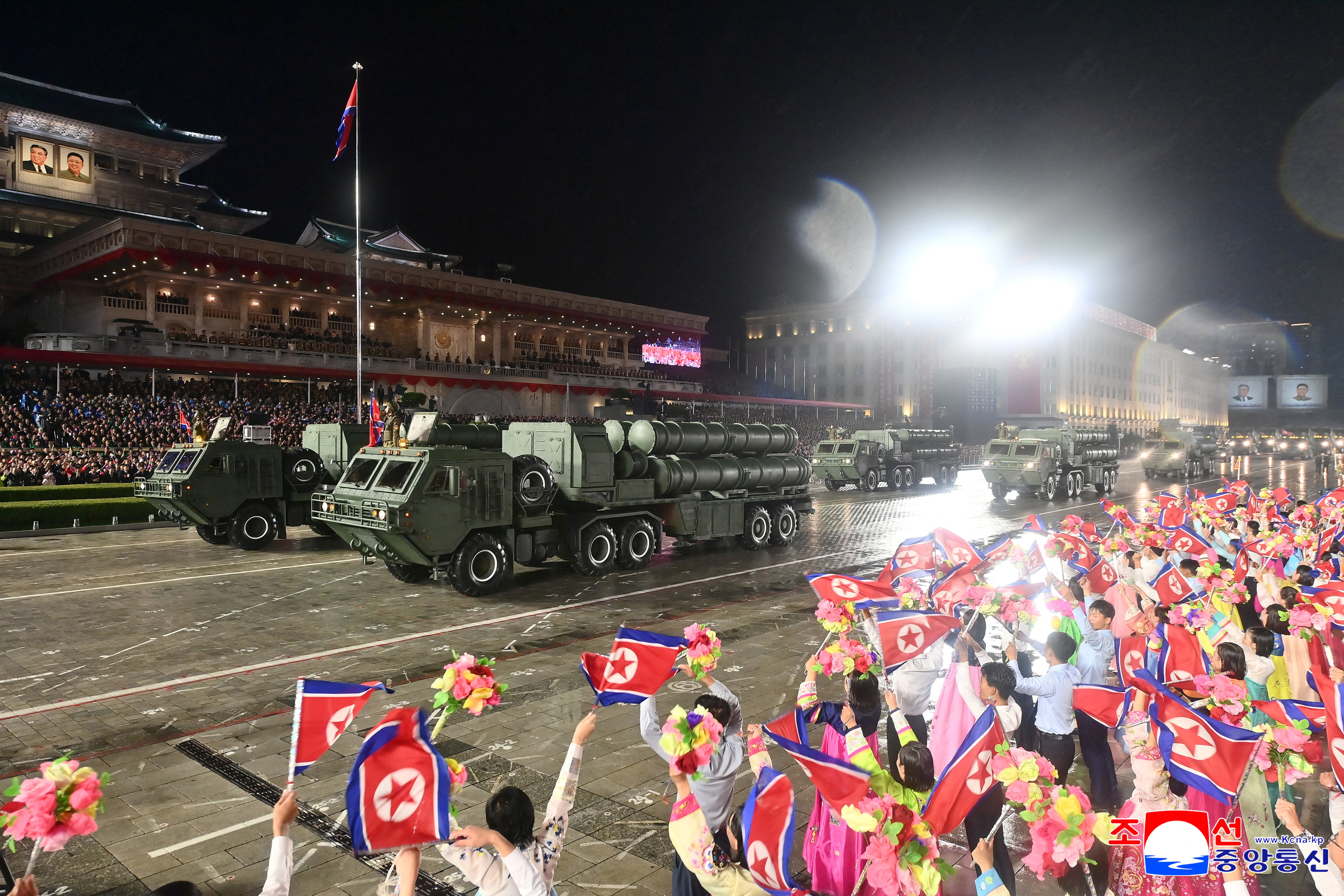 image North Korea holds military parade, shows off new intercontinental missile