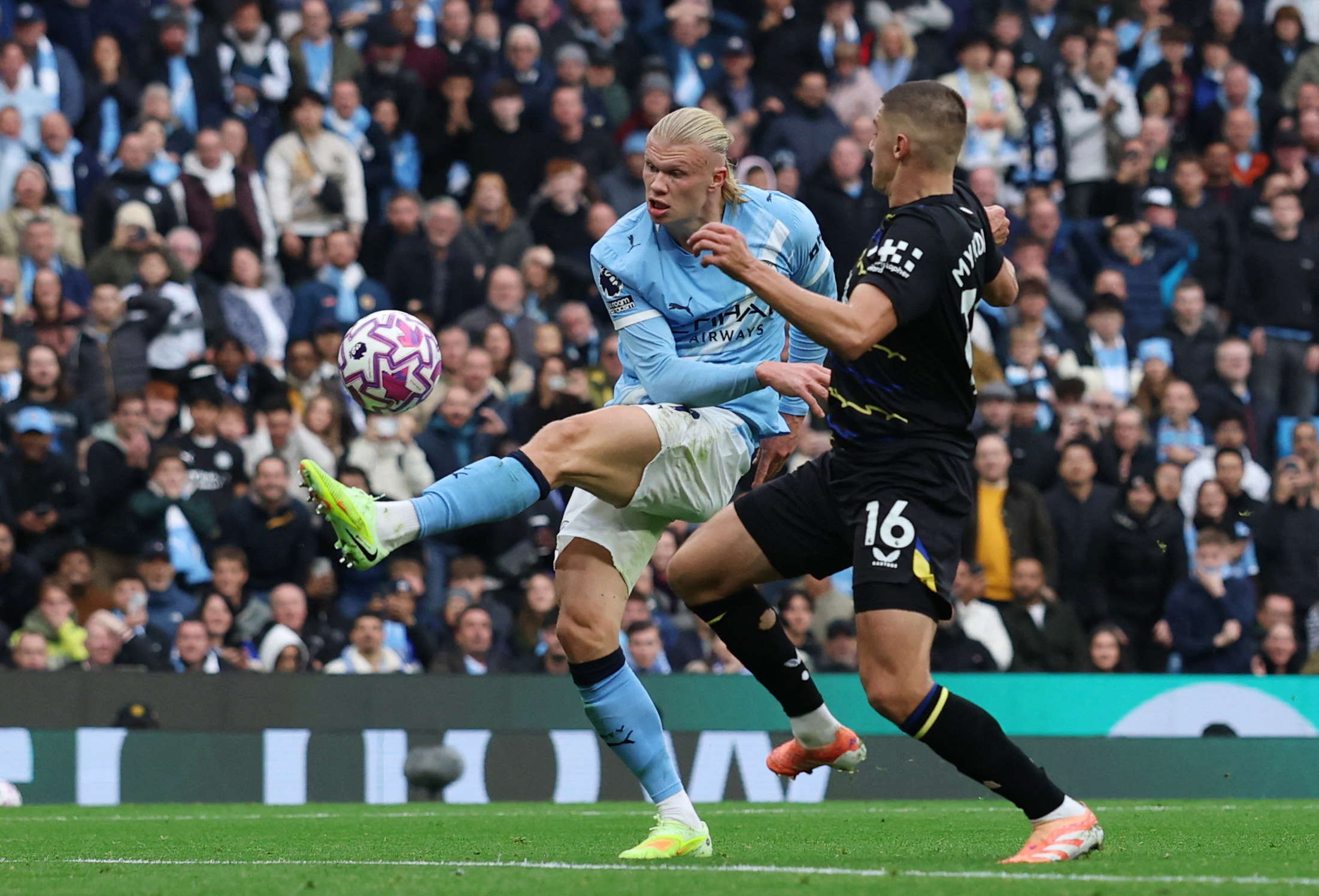 cover Haaland leads Man City to win over Everton with second-half double