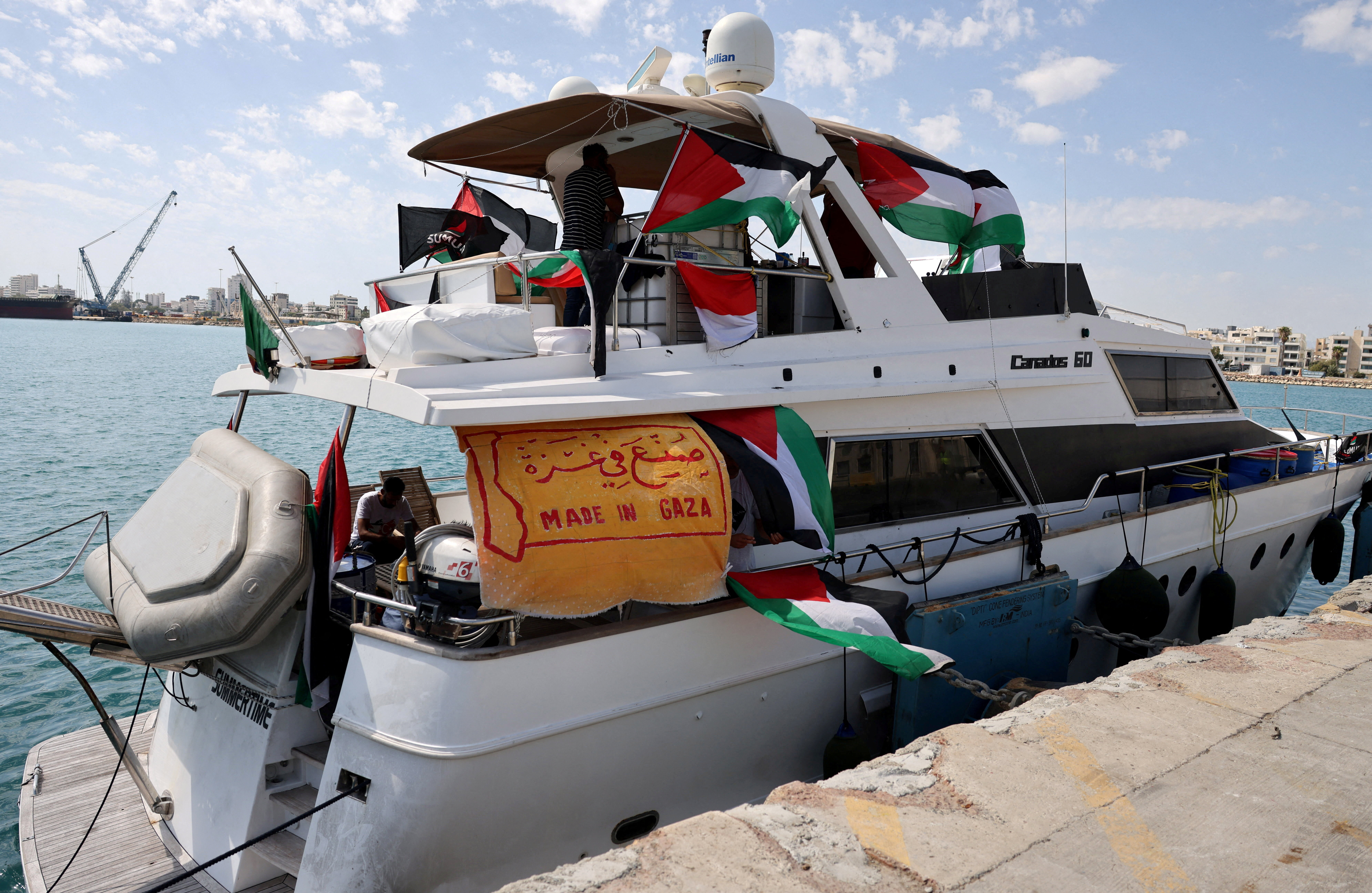 image Engine trouble keeps flotilla vessel in Ayia Napa