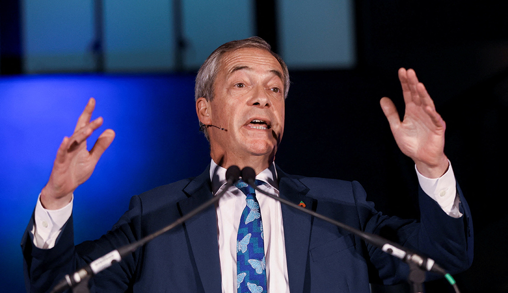 cover Farage waters down tax pledges in pitch for economic credibility