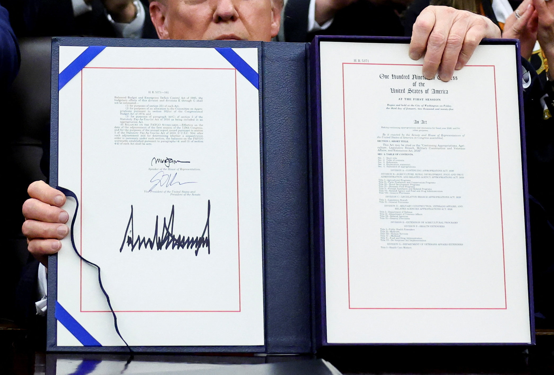 cover Trump signs deal to end longest US government shutdown in history