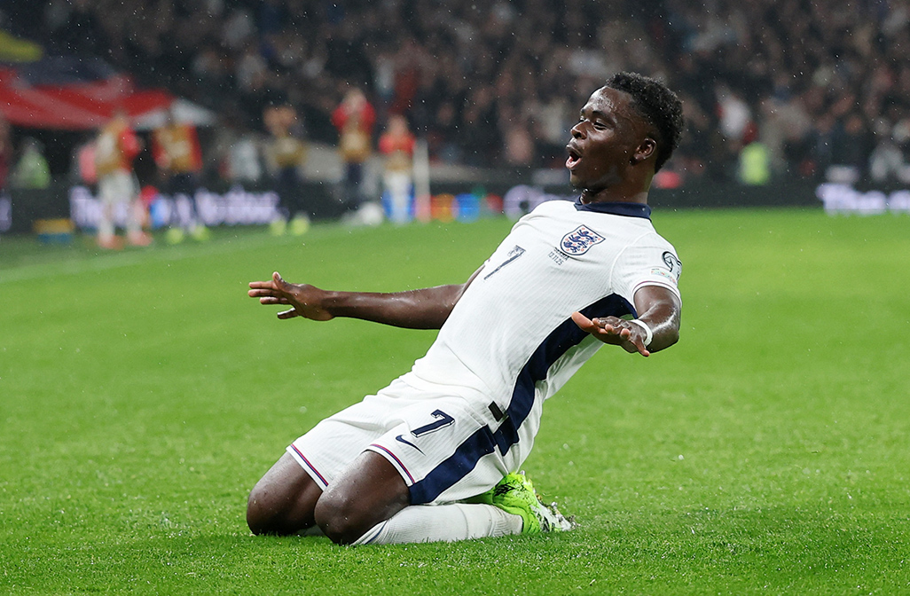 cover Saka and Eze sink Serbia to make it seven out of seven for England