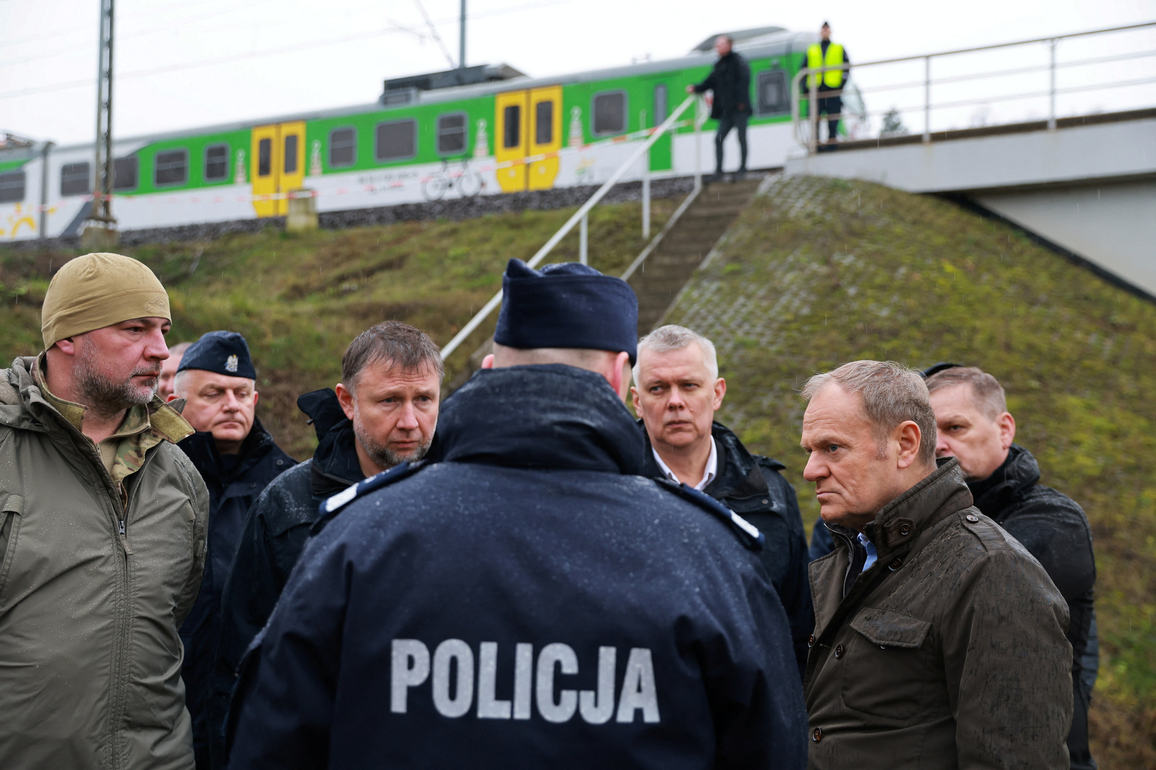 image Polish railway track blast an &#8216;unprecedented act of sabotage&#8217;, PM says
