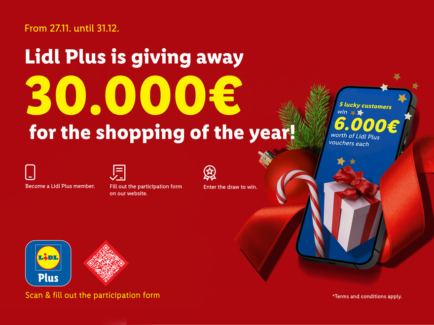 image Lidl Plus app users can register to win €30K-worth of shopping vouchers