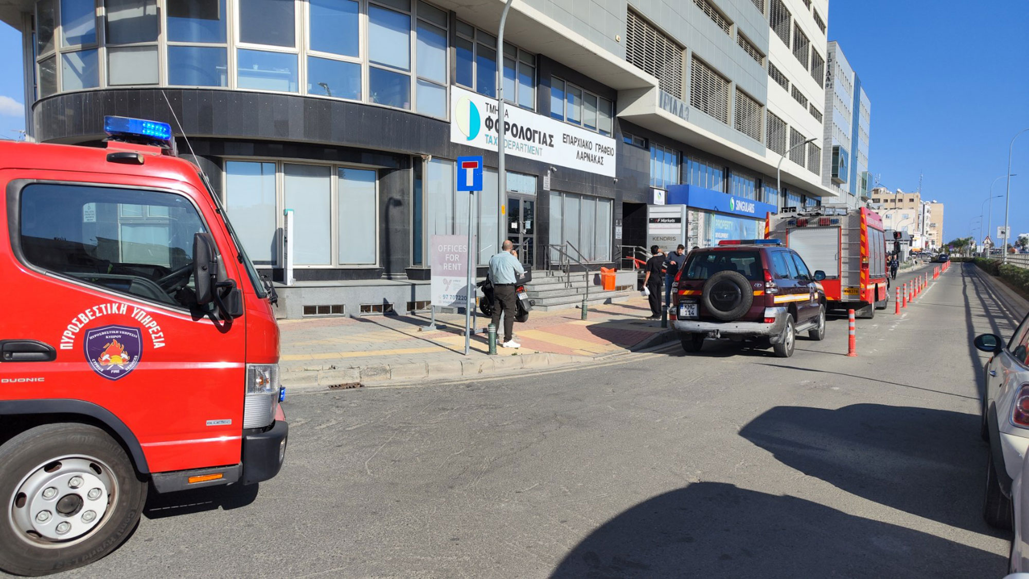 cover Tax office evacuated after fumes from sewer cleaning