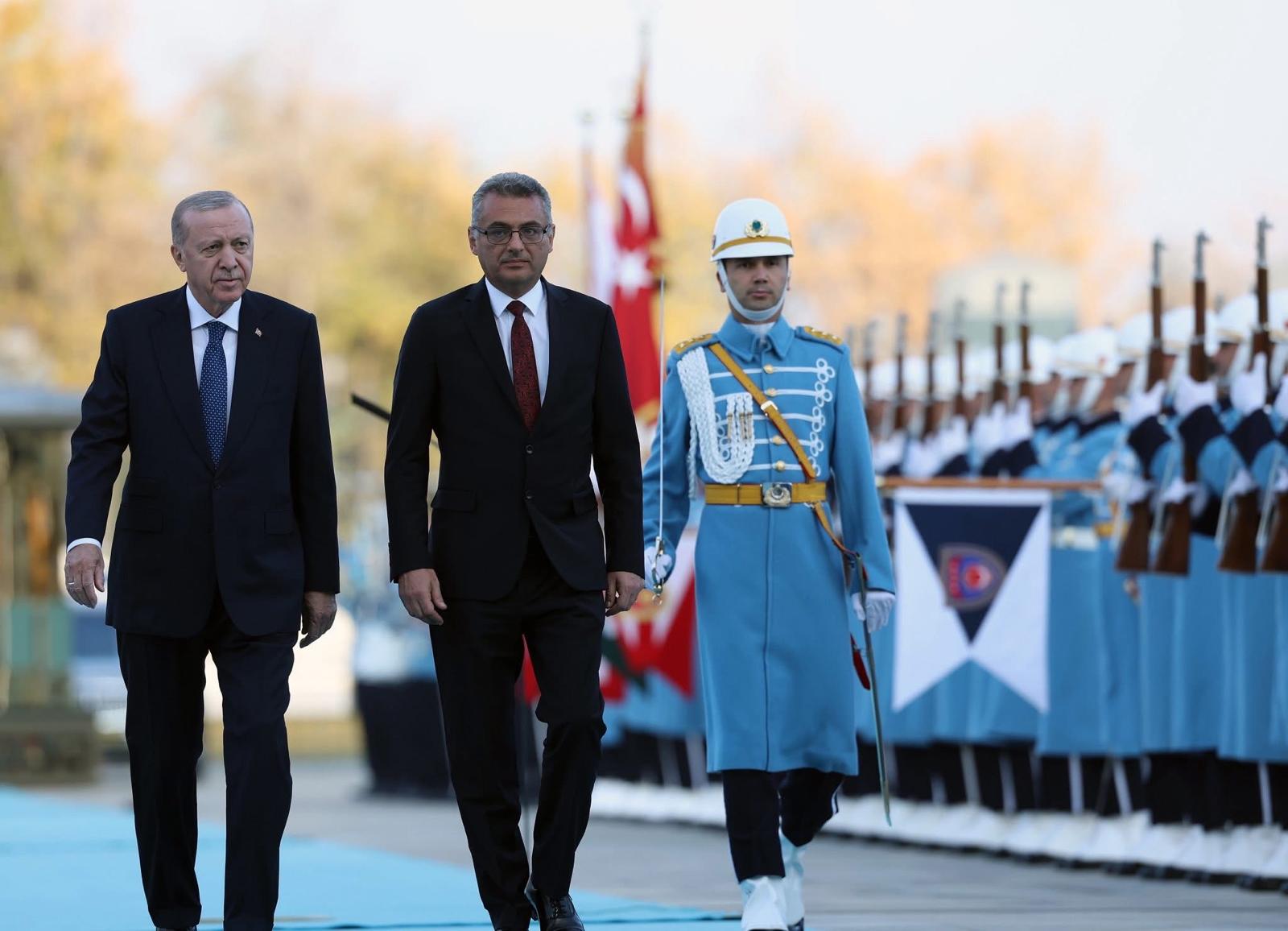 cover Erdogan insists on two states, Erhurman speaks of ‘two peoples’ in Ankara meeting