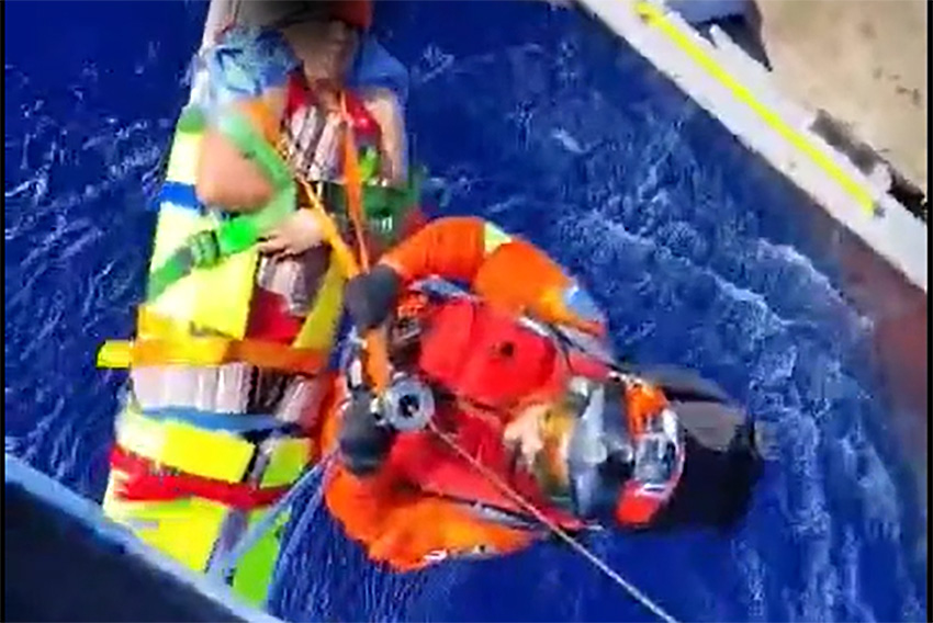 cover Person rescued from sea in Larnaca