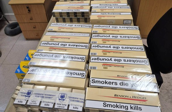 cover Duty-free tobacco products seized at Paphos airport