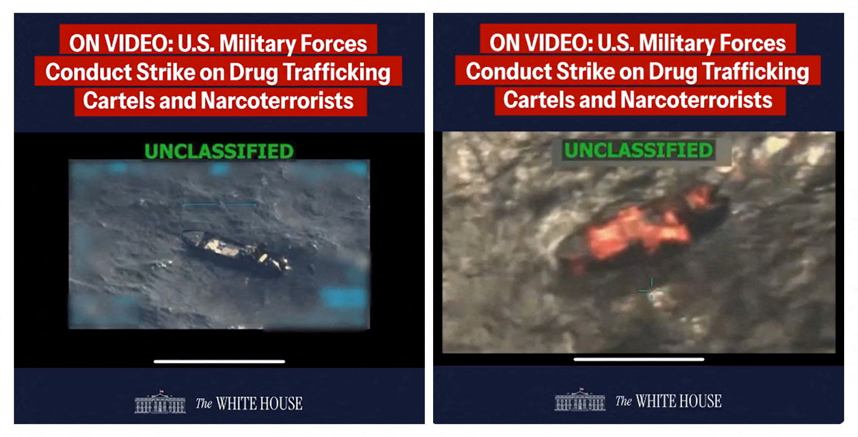 image Pentagon faces legal questions after video shows second strike on shipwrecked drug-suspects
