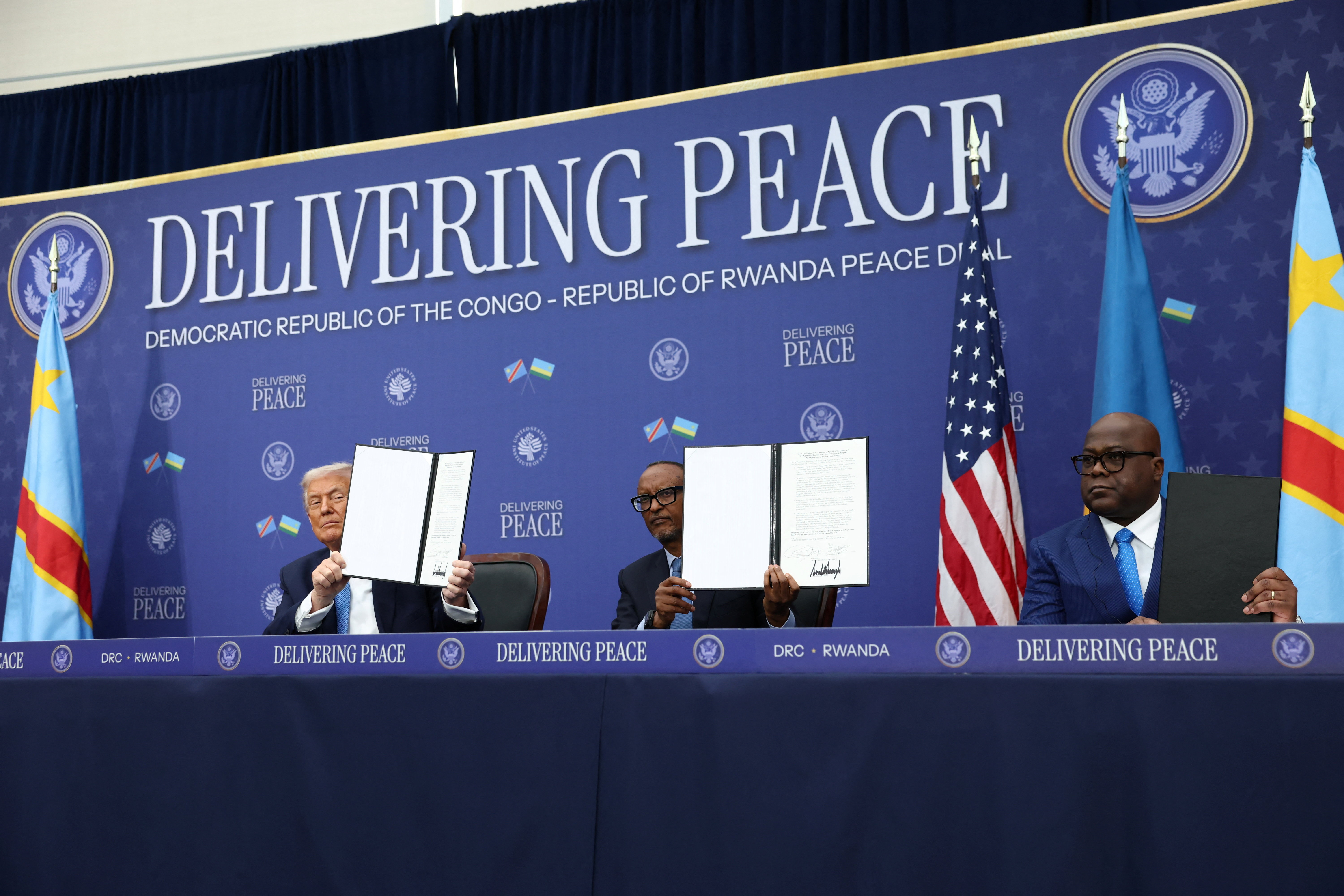 image Congo, Rwanda leaders affirm commitment to Trump-backed peace deal
