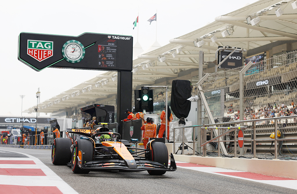 cover Norris ahead of Verstappen in first Abu Dhabi practice