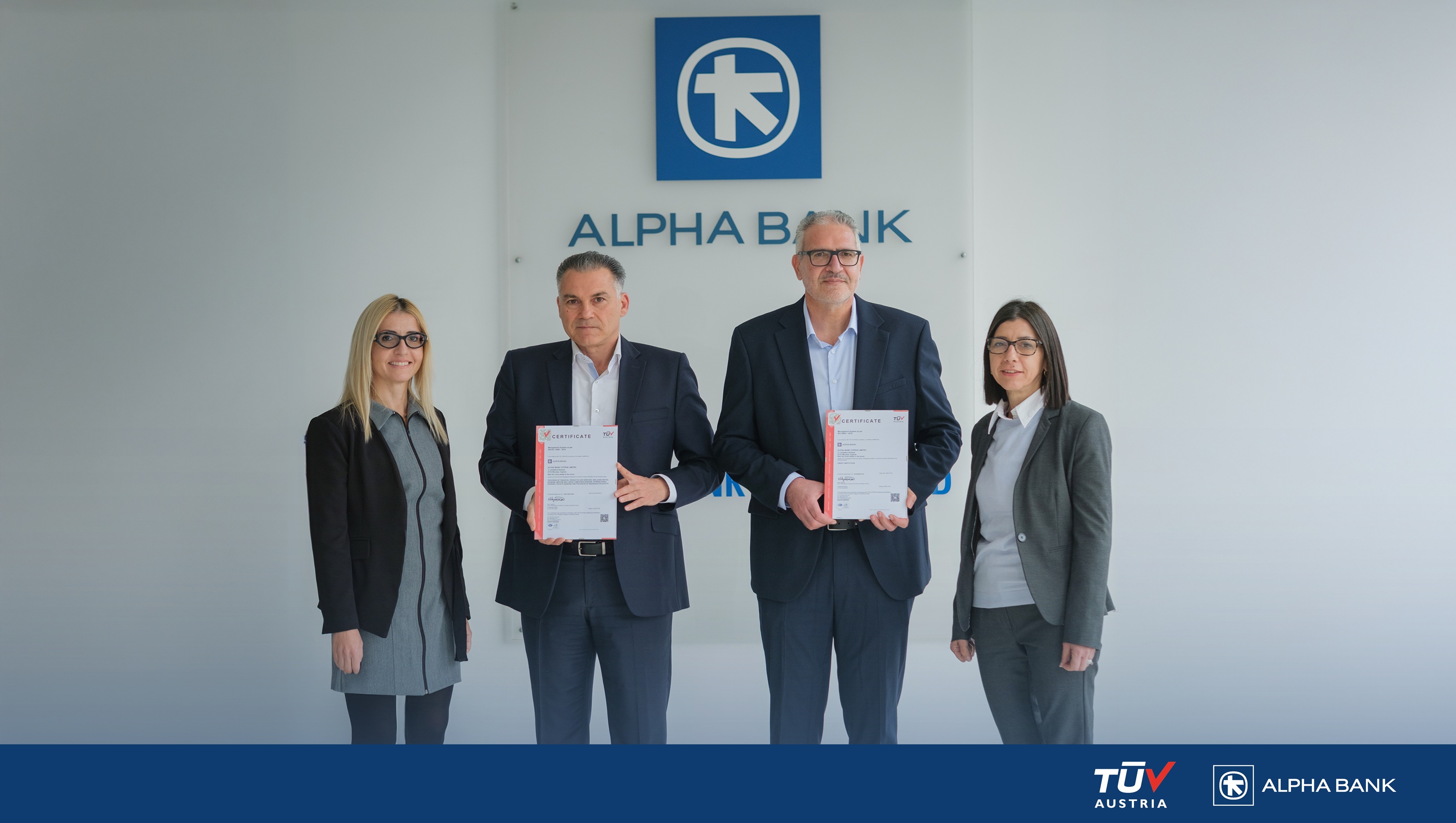 image Alpha Bank receives certification for health and safety standards