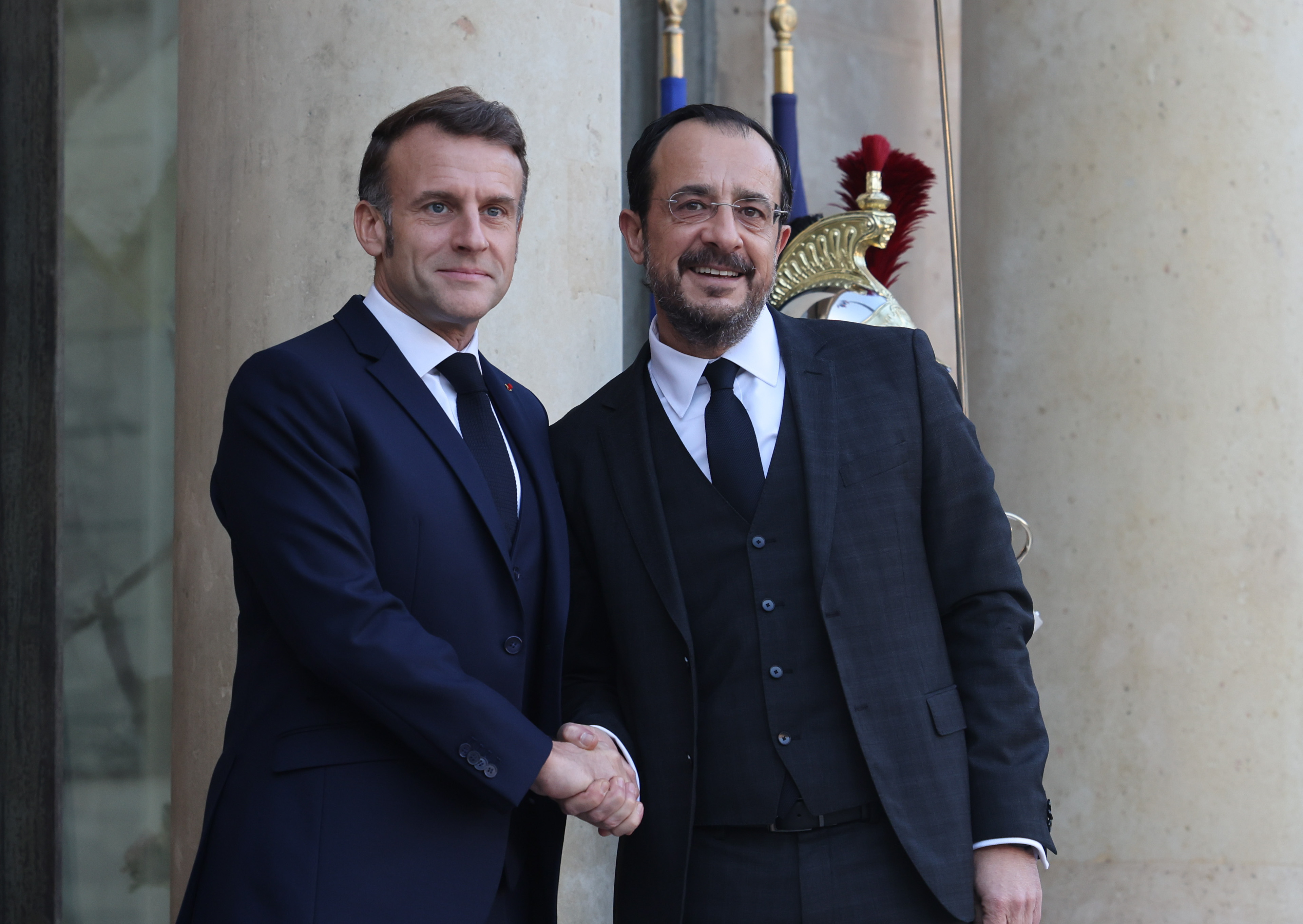 cover Macron hopes for solution ‘so all Cypriots can live together on reunified island’