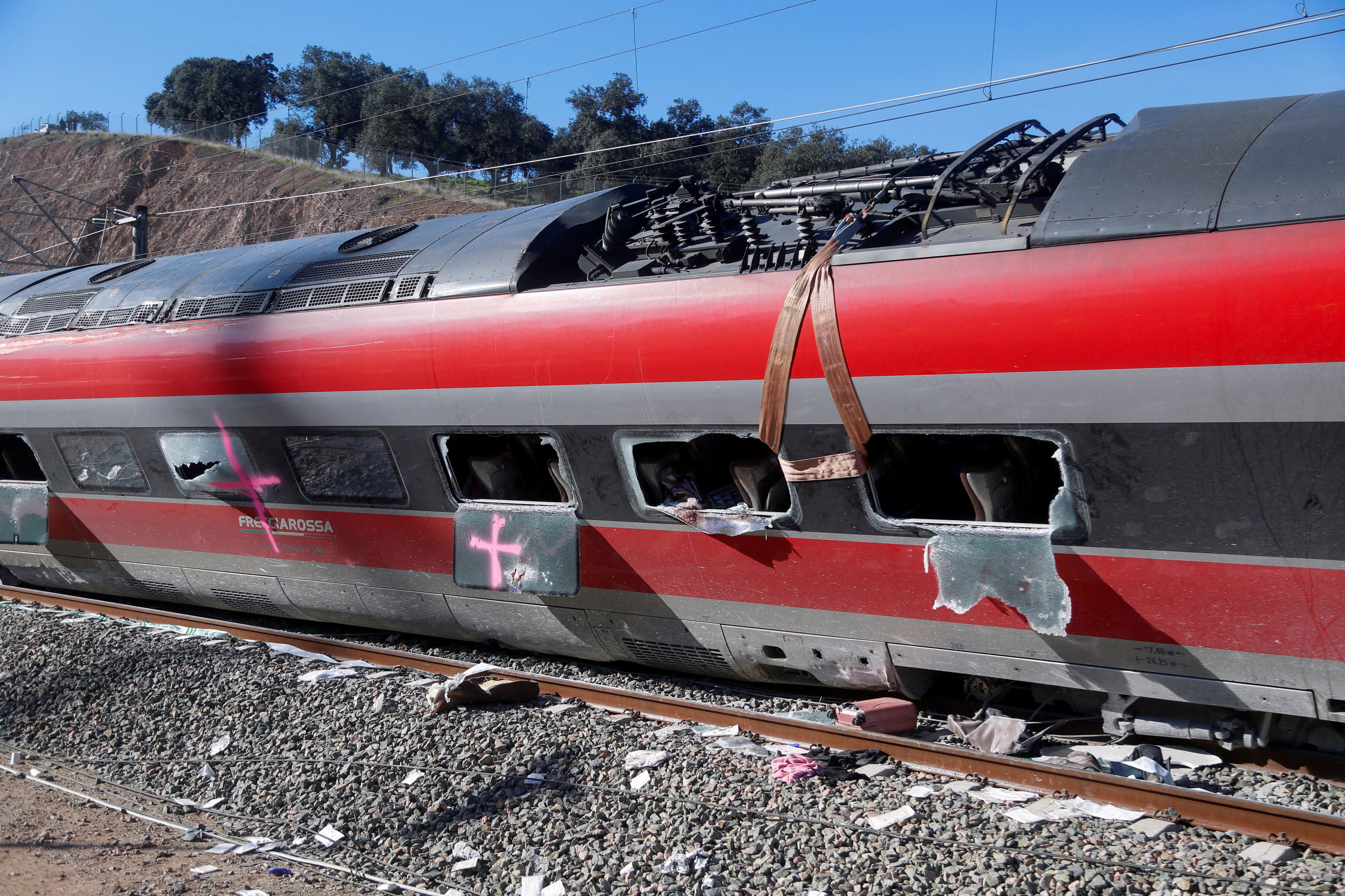 cover Commuter train derails near Barcelona two days after high-speed train collision; driver dead, four badly injured