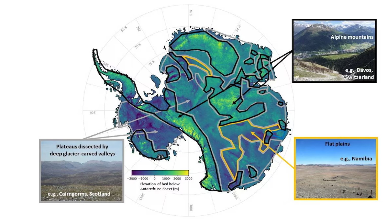 cover New map reveals hidden landscape under Antarctica&#8217;s ice sheet