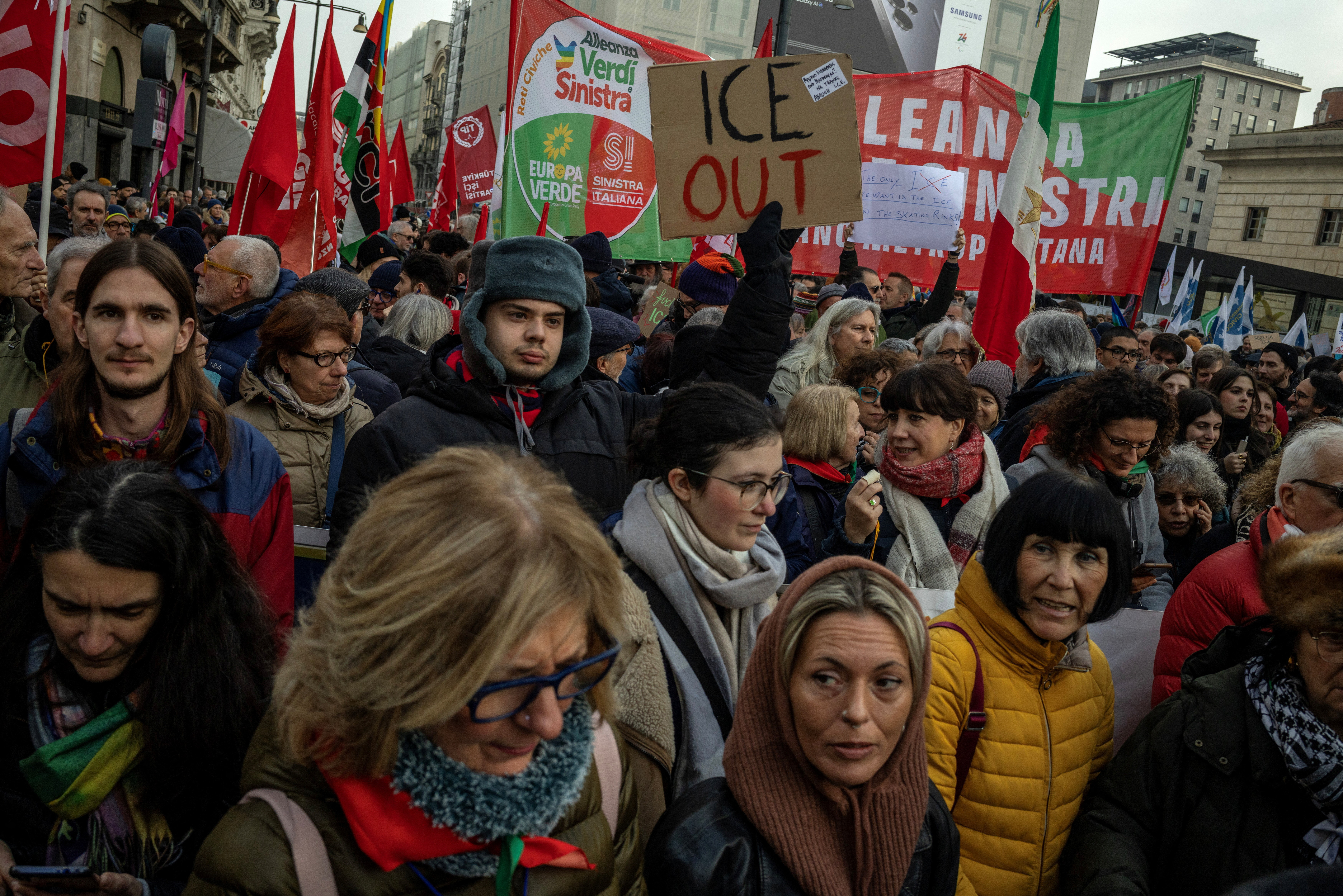 cover Hundreds protest in Milan over US ICE role in Games security 