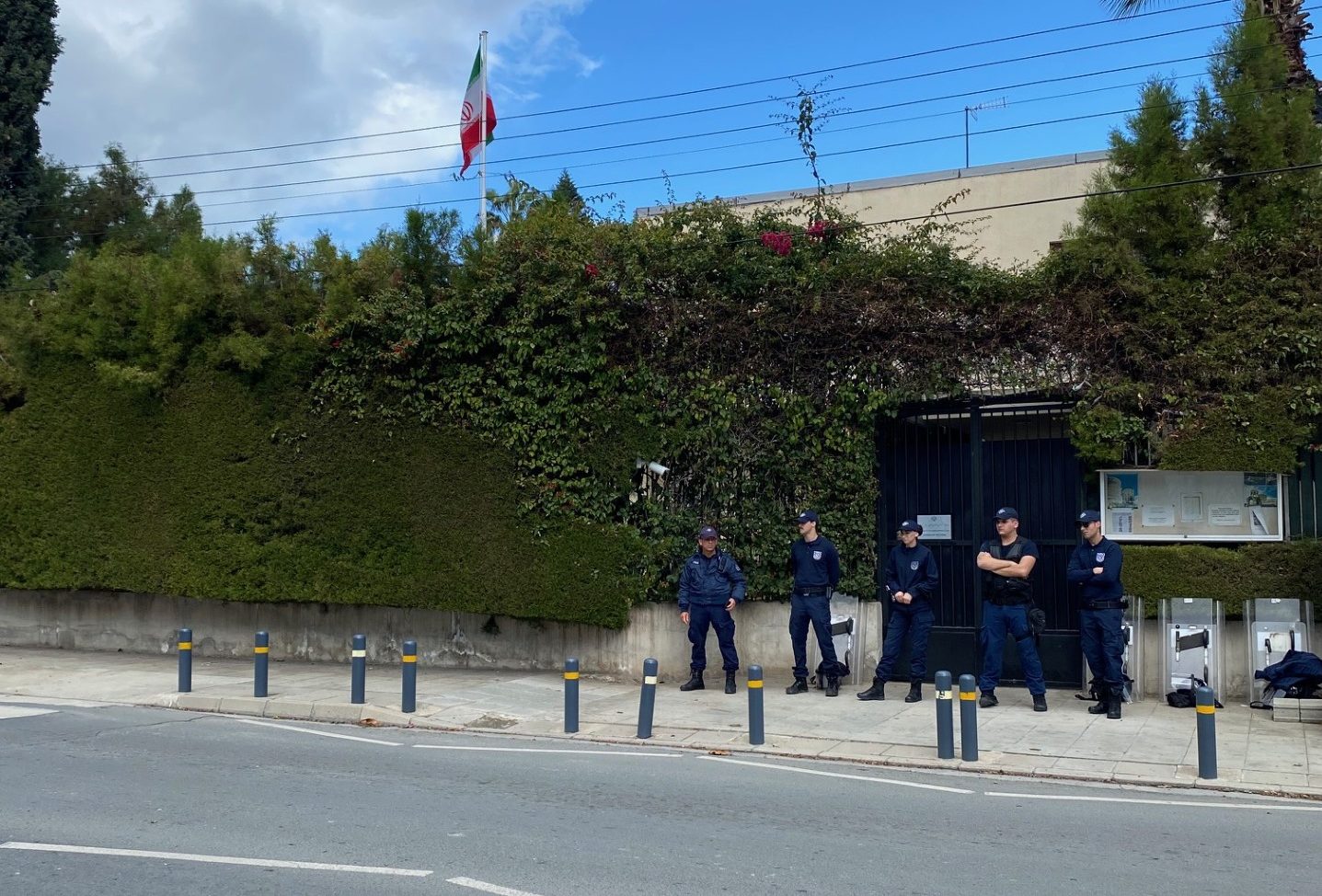 cover Protest outside Iranian Embassy in Nicosia, over tensions in Tehran