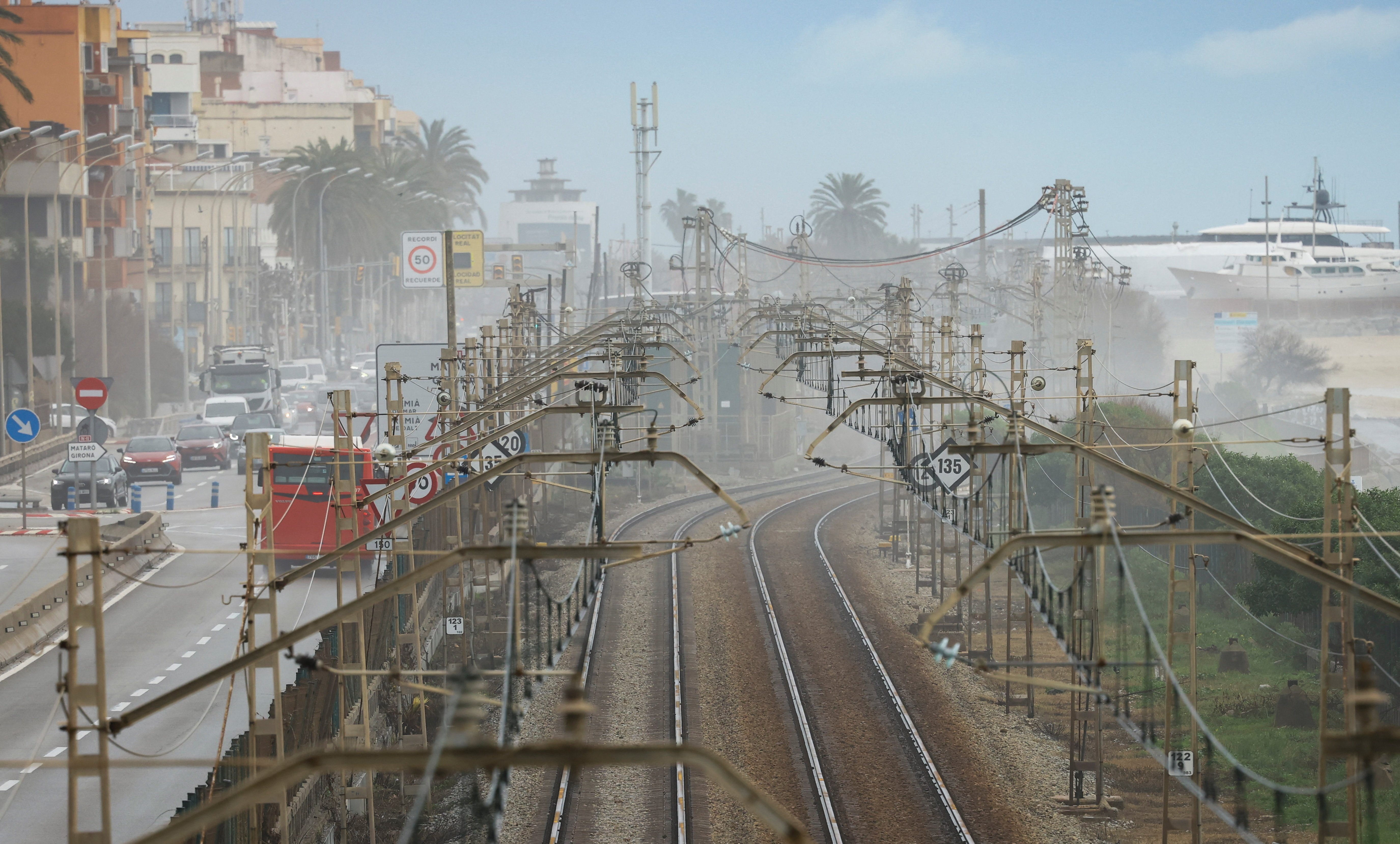 cover Train collides with crane in Spain&#8217;s fourth rail crash in a week, several injured