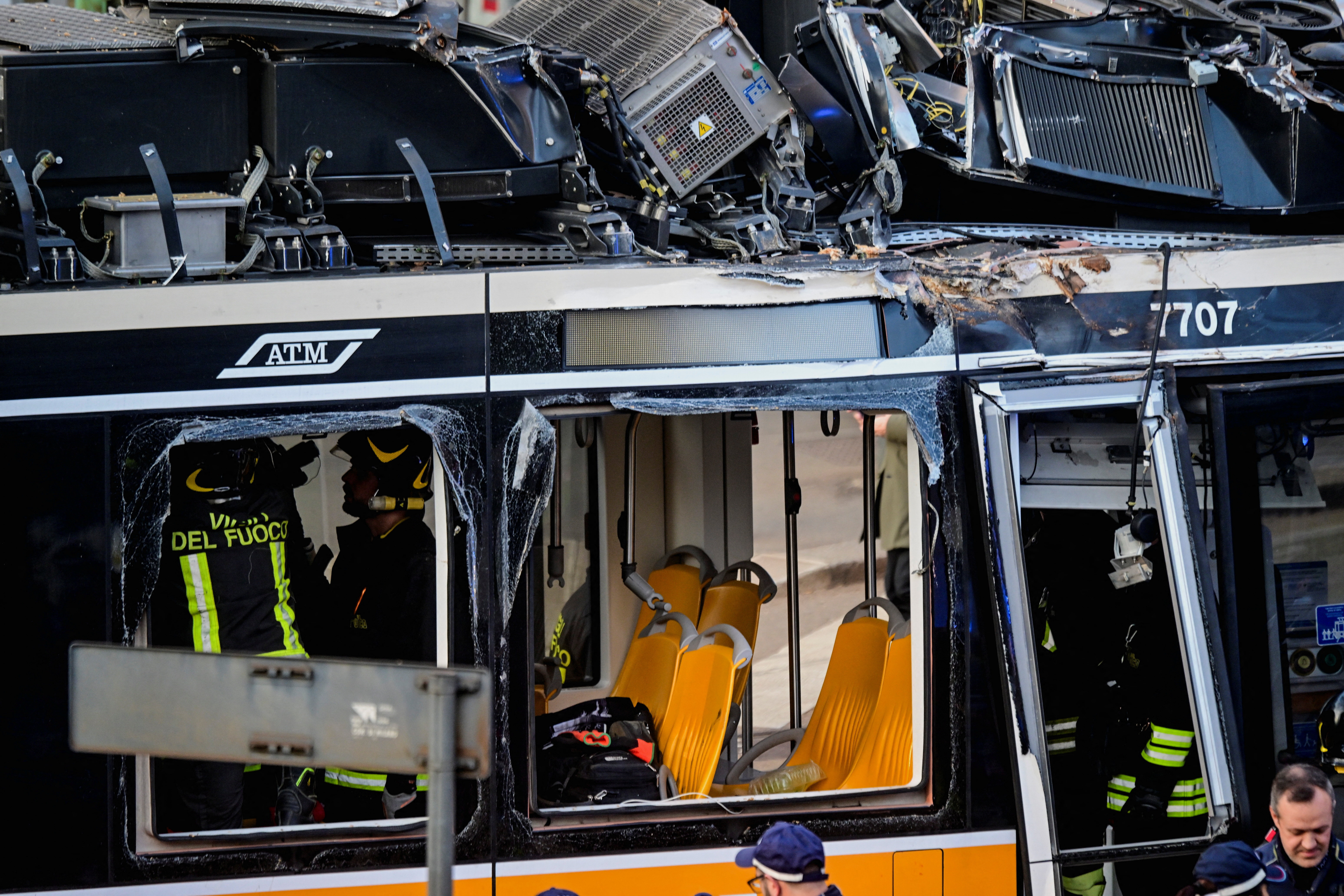 cover Tram derails in central Milan, at least one dead