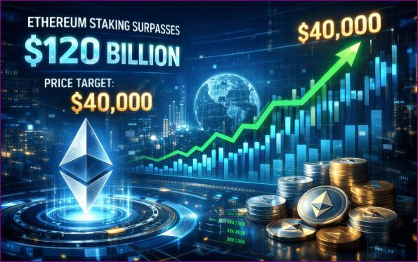 image Ethereum staking surpasses $120 billion, price expected to reach $40,000