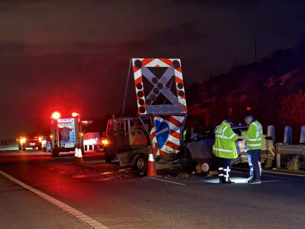 cover Police arrest driver who ran over elderly worker on motorway