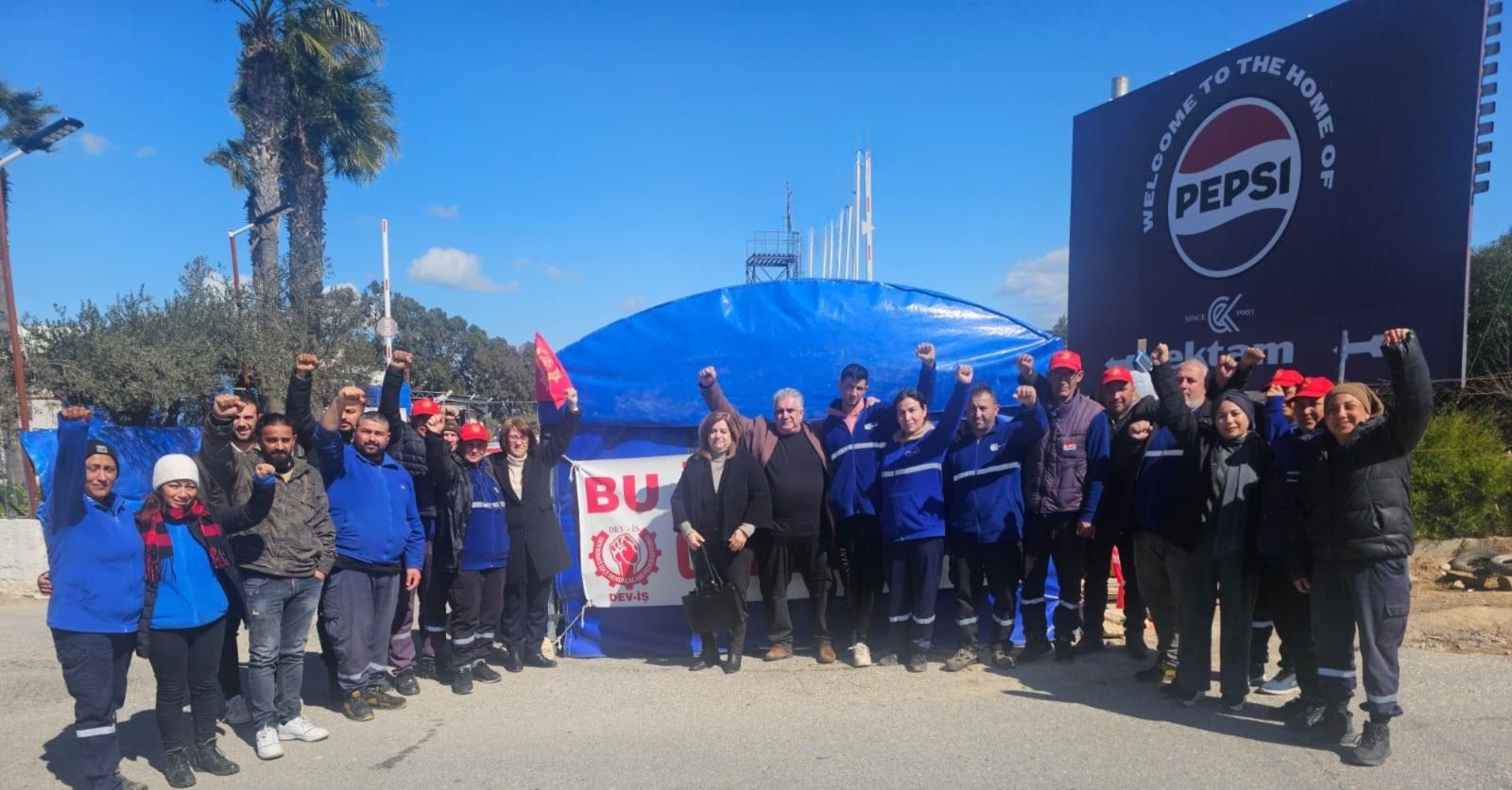 cover Peo throws support behind striking Turkish Cypriot Pepsi workers