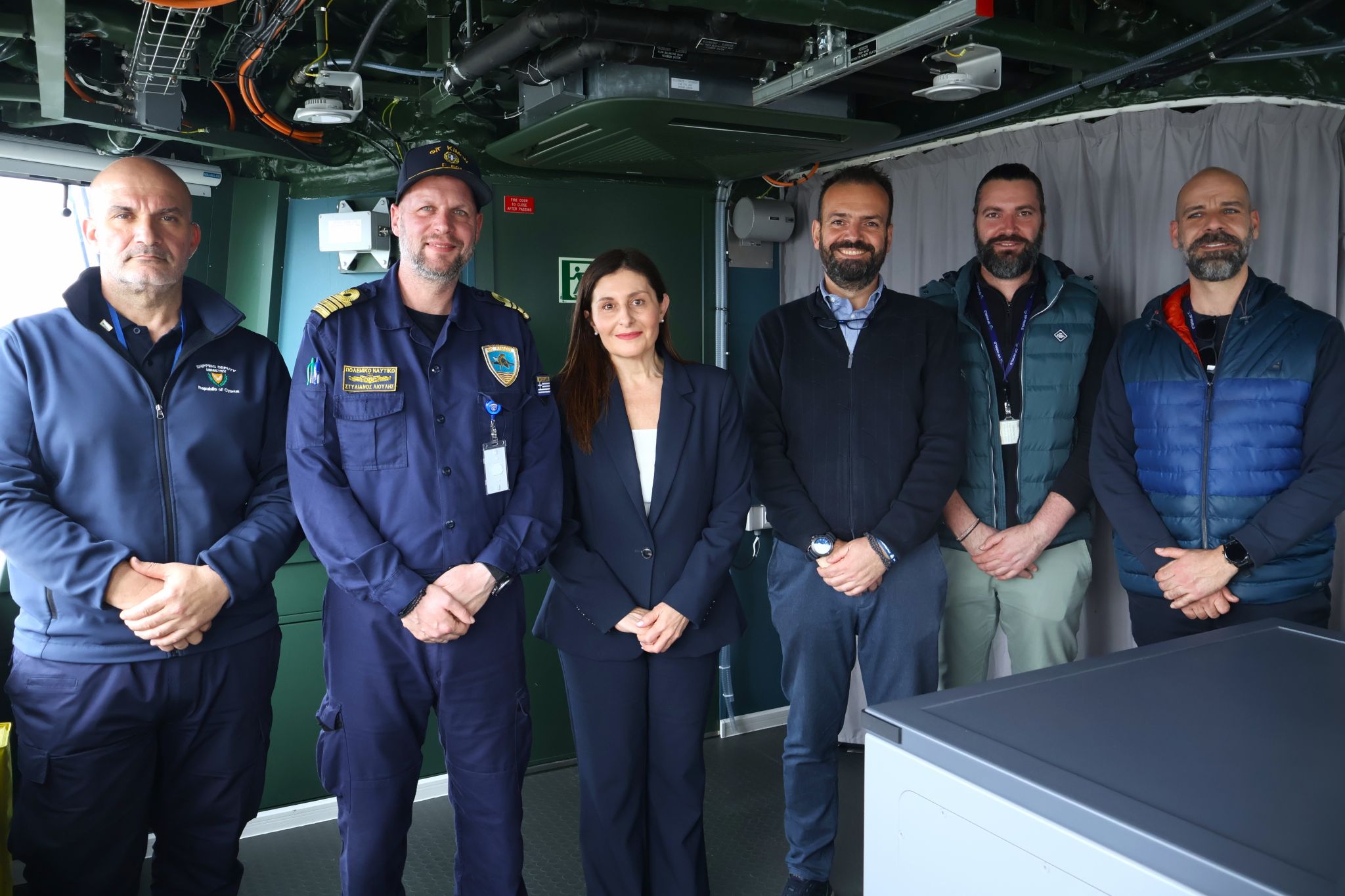 image Cyprus ministers visit Greek frigate Kimon in Limassol