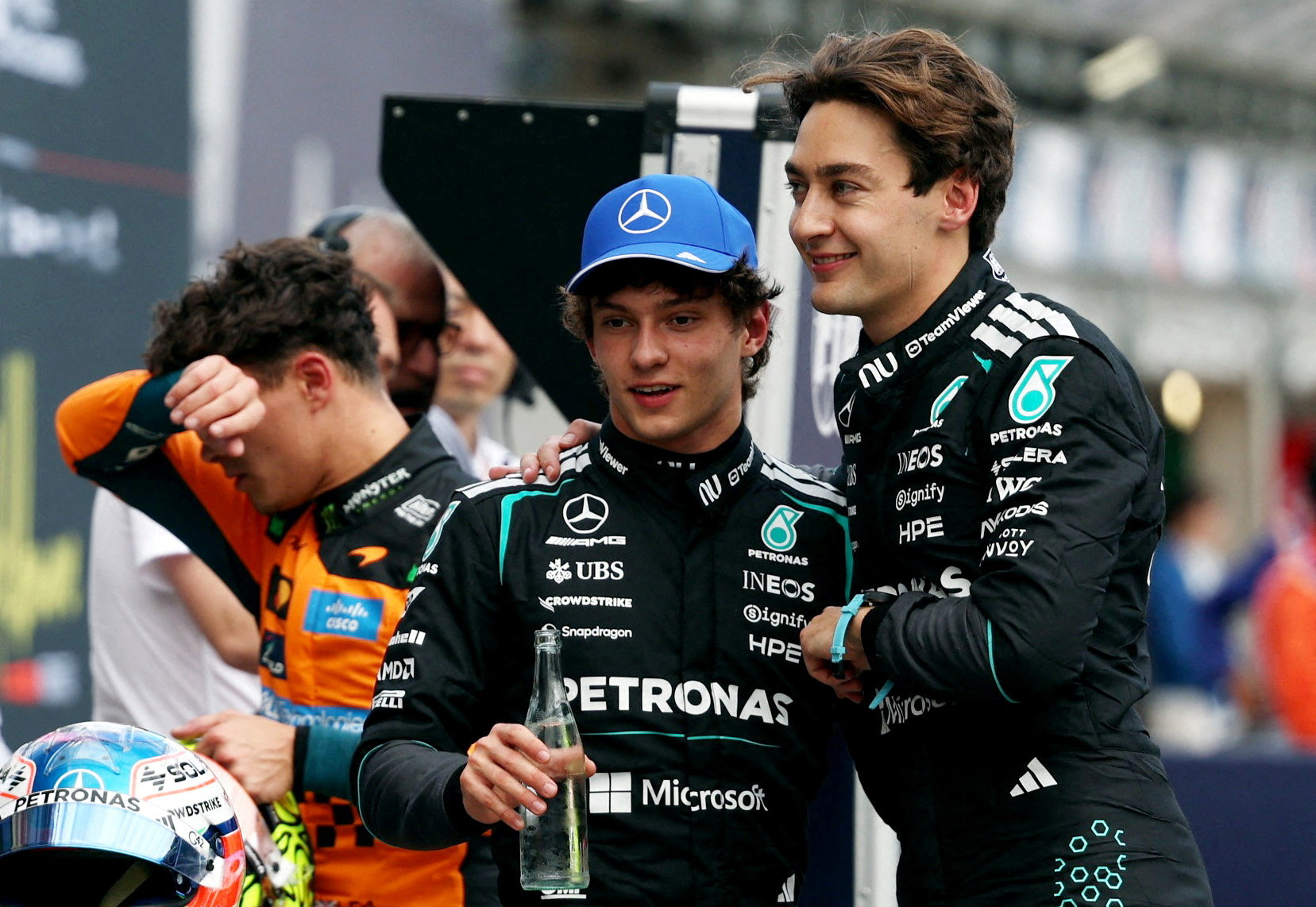 cover Russell surprised by &#8216;amazing&#8217; Mercedes car after taking pole in Australia