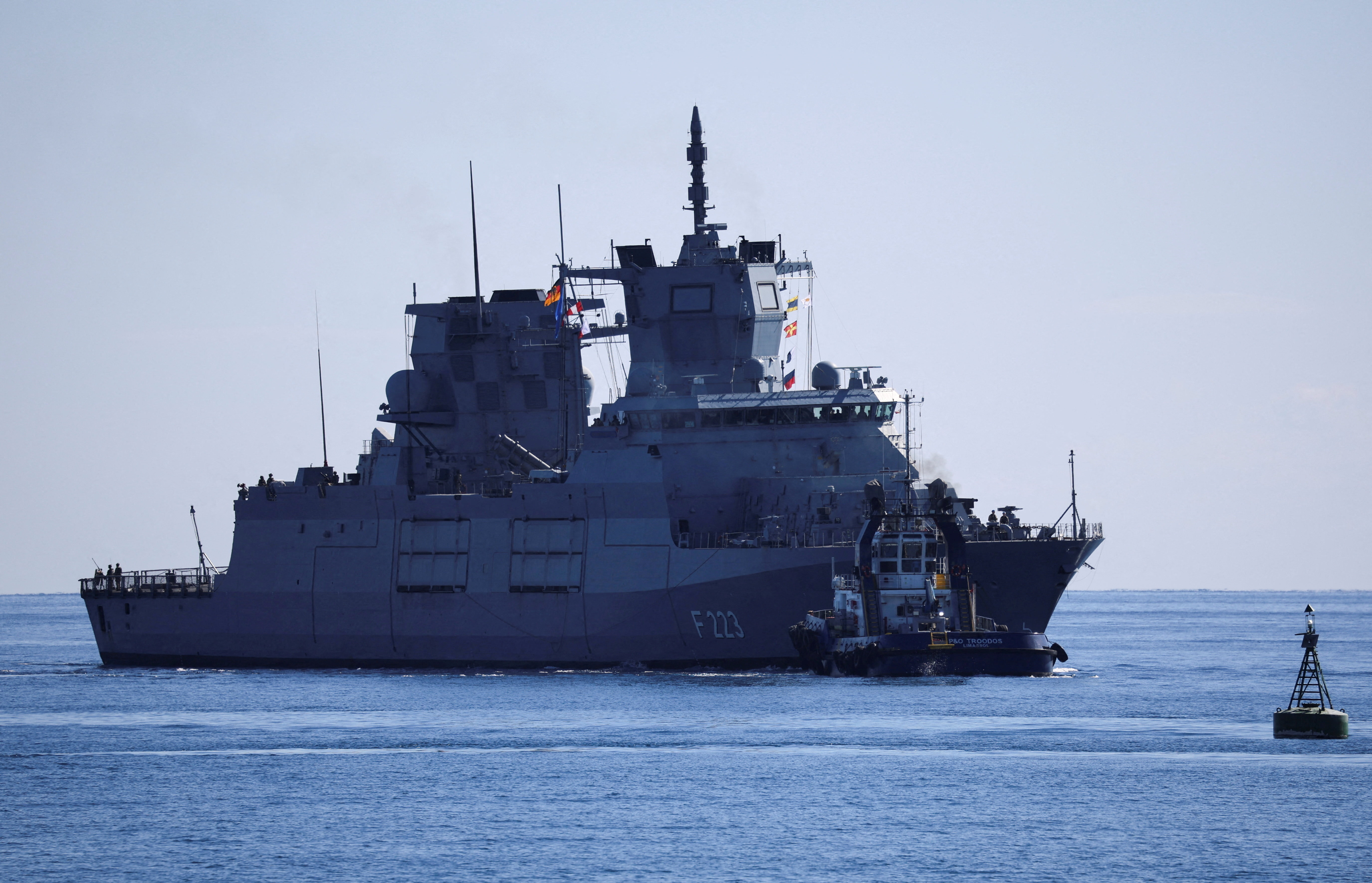 cover German frigate arrives in Limassol