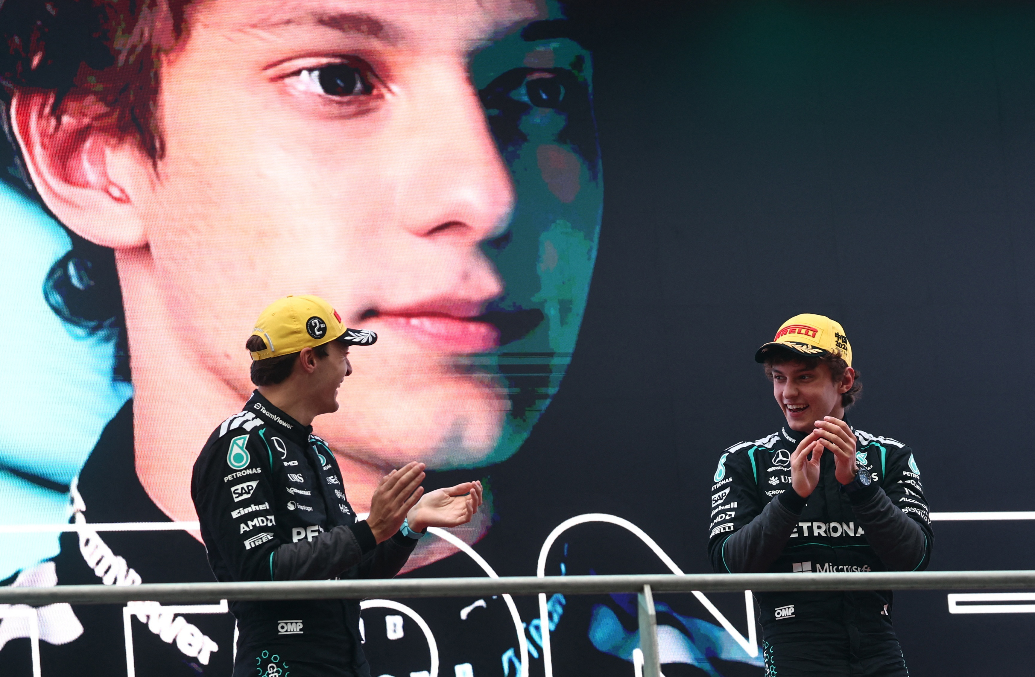 cover Antonelli takes first F1 win with Mercedes one-two in China