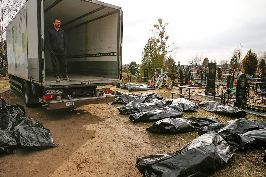 cover EU top diplomats in Ukraine to mark Bucha massacre