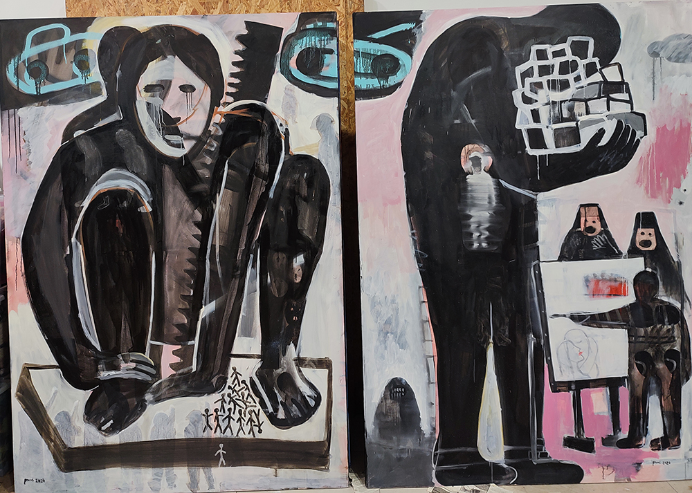 cover The Man Who Carries Holes on show at Gloria gallery