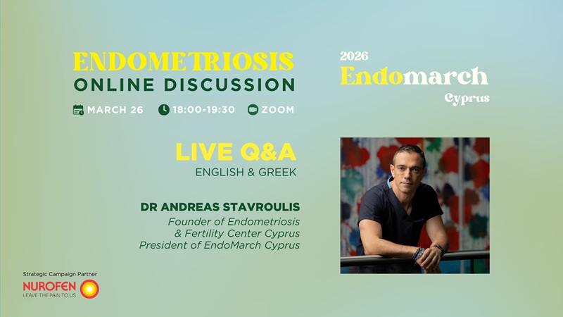 cover EndoMarch Cyprus to hold open online endometriosis discussion on March 26