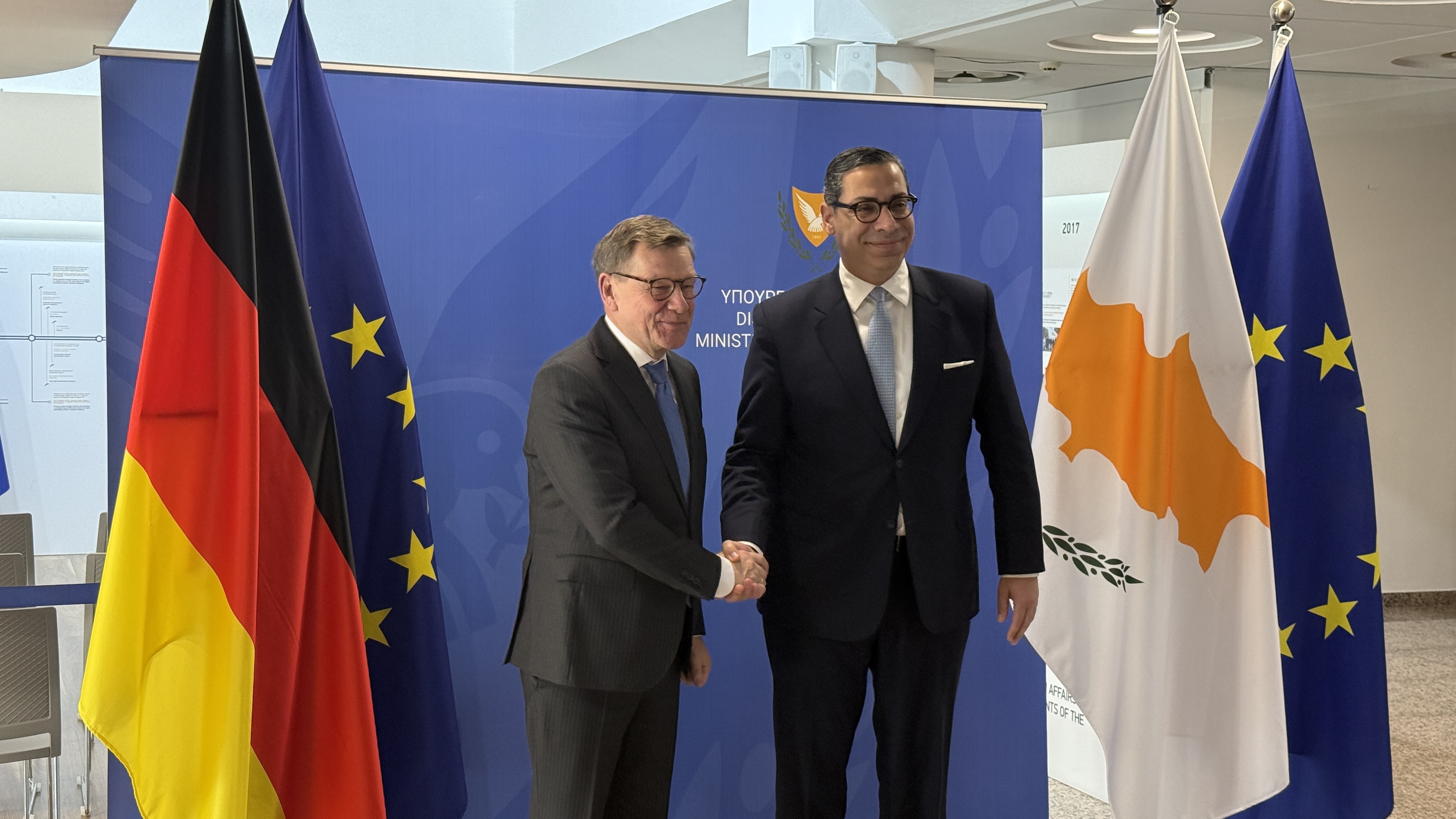 cover German FM in Cyprus: We are committed to a strong Europe