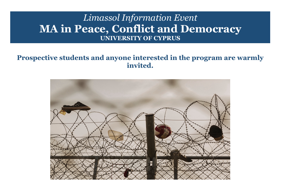 cover Discover the MA in Peace, Conflict and Democracy – Information event in Limassol