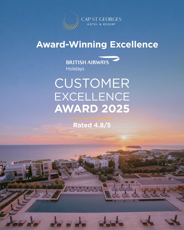 cover Cap St Georges receives British Airways Holidays Customer Excellence Award 2025