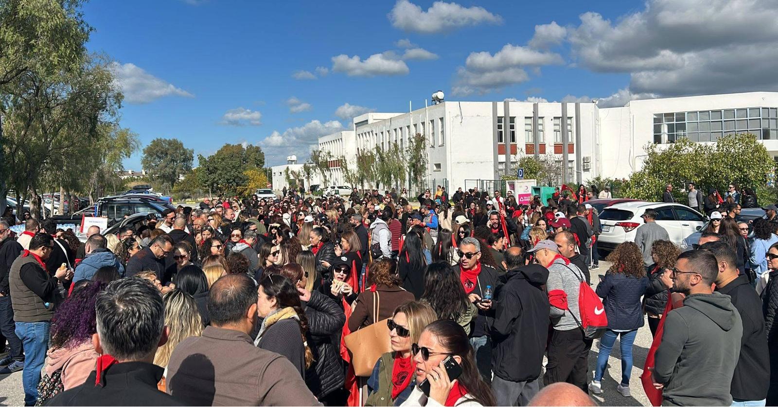 cover Turkish Cypriots on general strike over north’s cost-of-living allowance plans