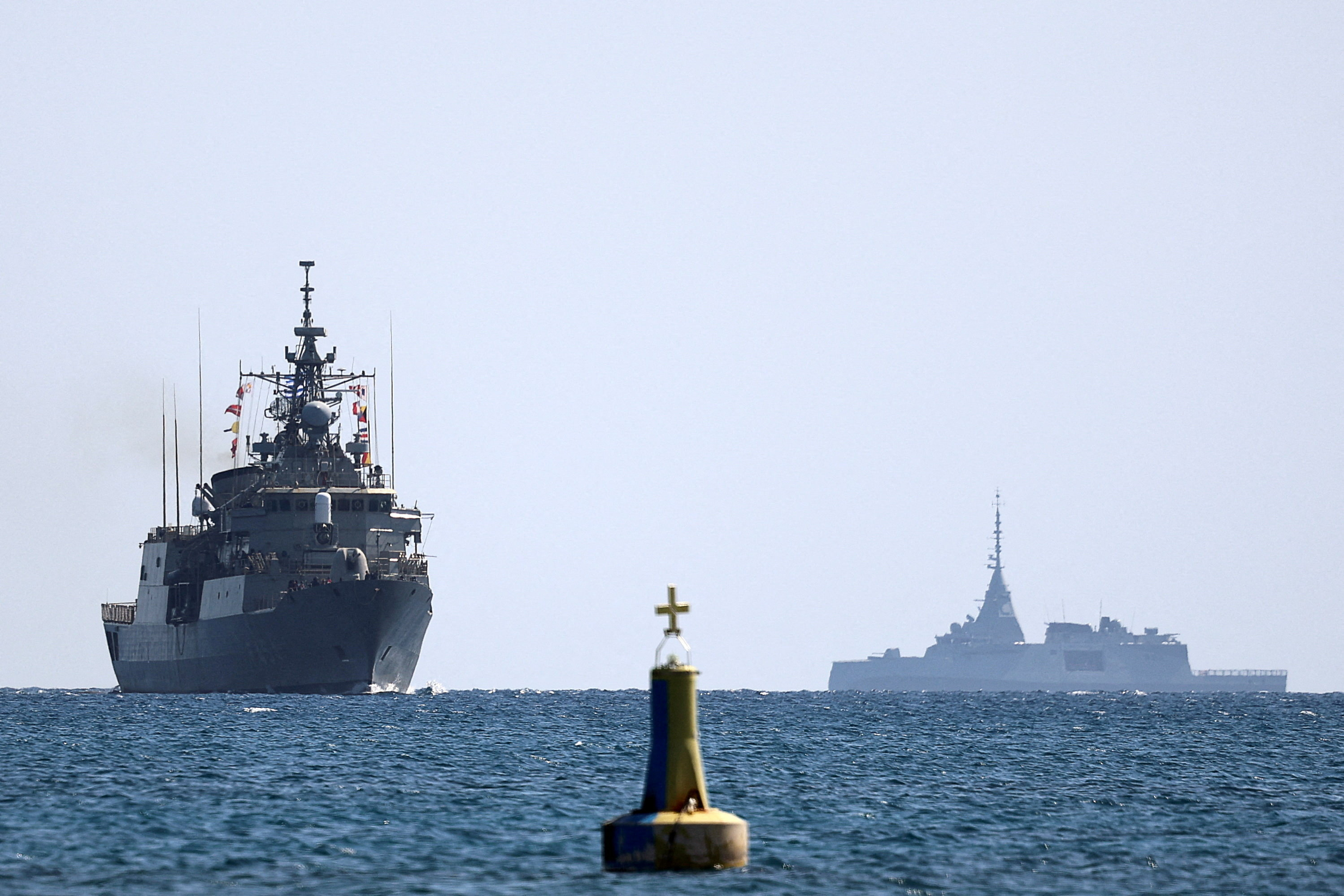cover Greek frigates continue patrols in Cyprus maritime area