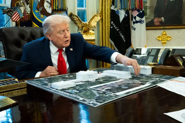 cover Trump says shooting underscores need for &#8216;secure ballroom&#8217;