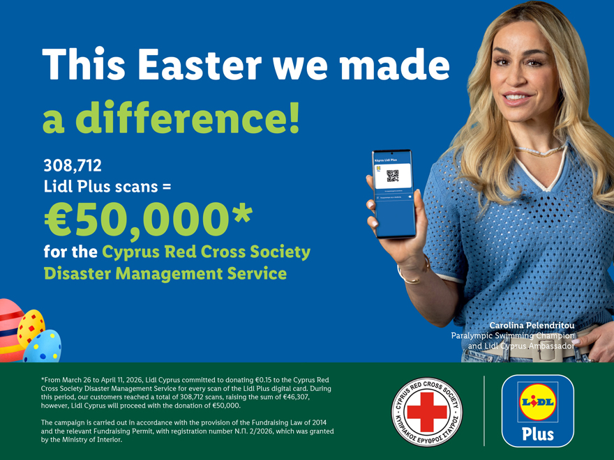 cover Lidl Cyprus supports the Cyprus Red Cross with €50,000 through its Easter initiative
