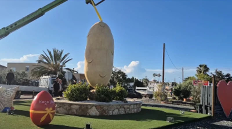 cover Xylofagou Big Potato reinstalled after storm damage repairs