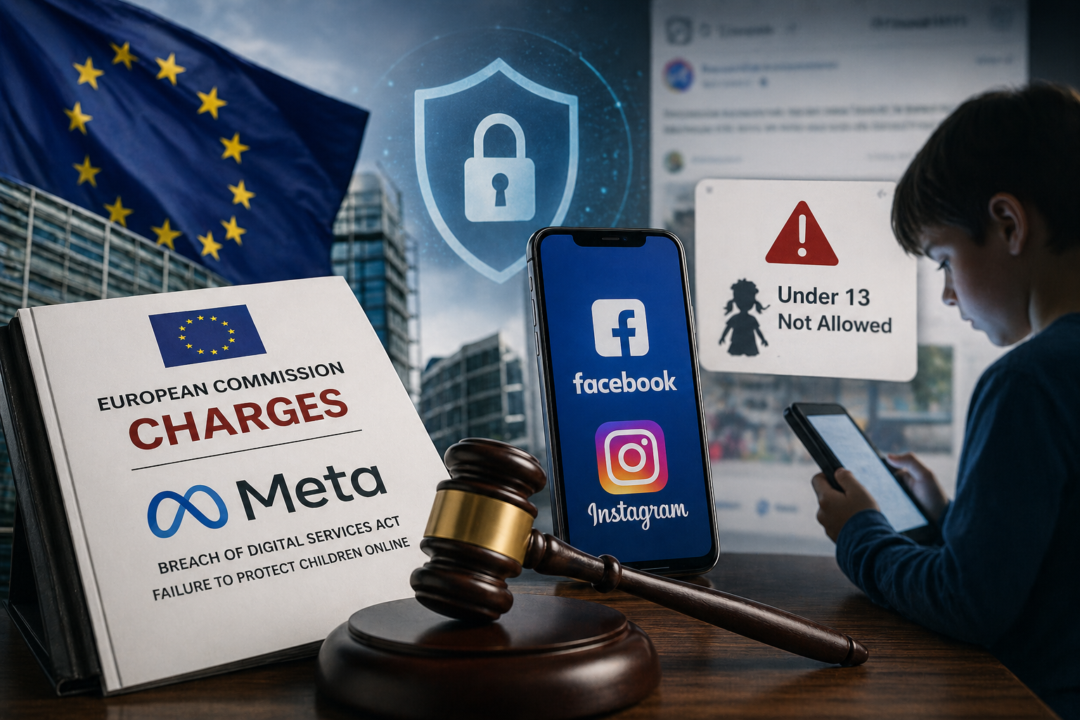cover EU charges Meta platforms over child safety failures on Facebook and Instagram