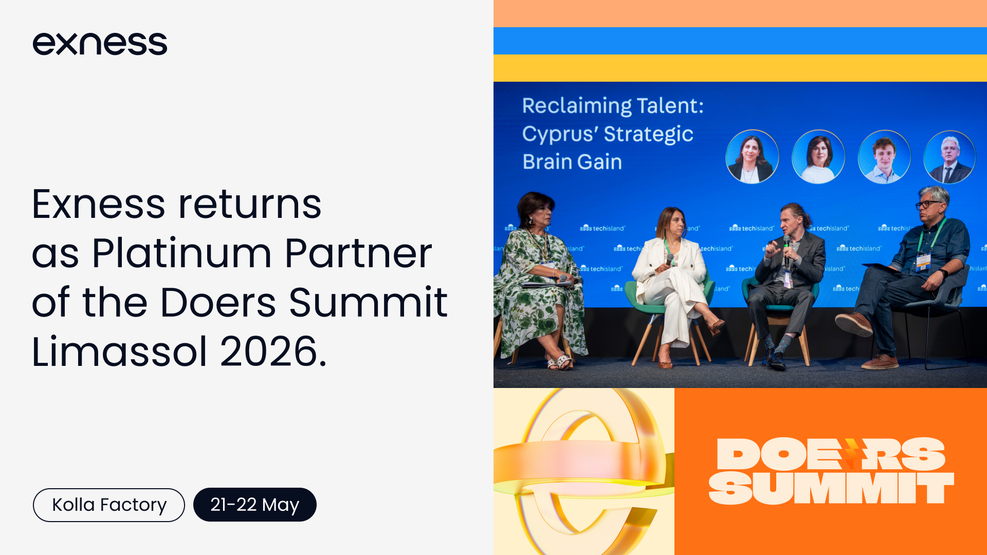 cover Exness returns to the Doers Summit Limassol 2026, reinforcing its role in Cyprus’ tech and talent ecosystem